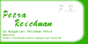 petra reichman business card
